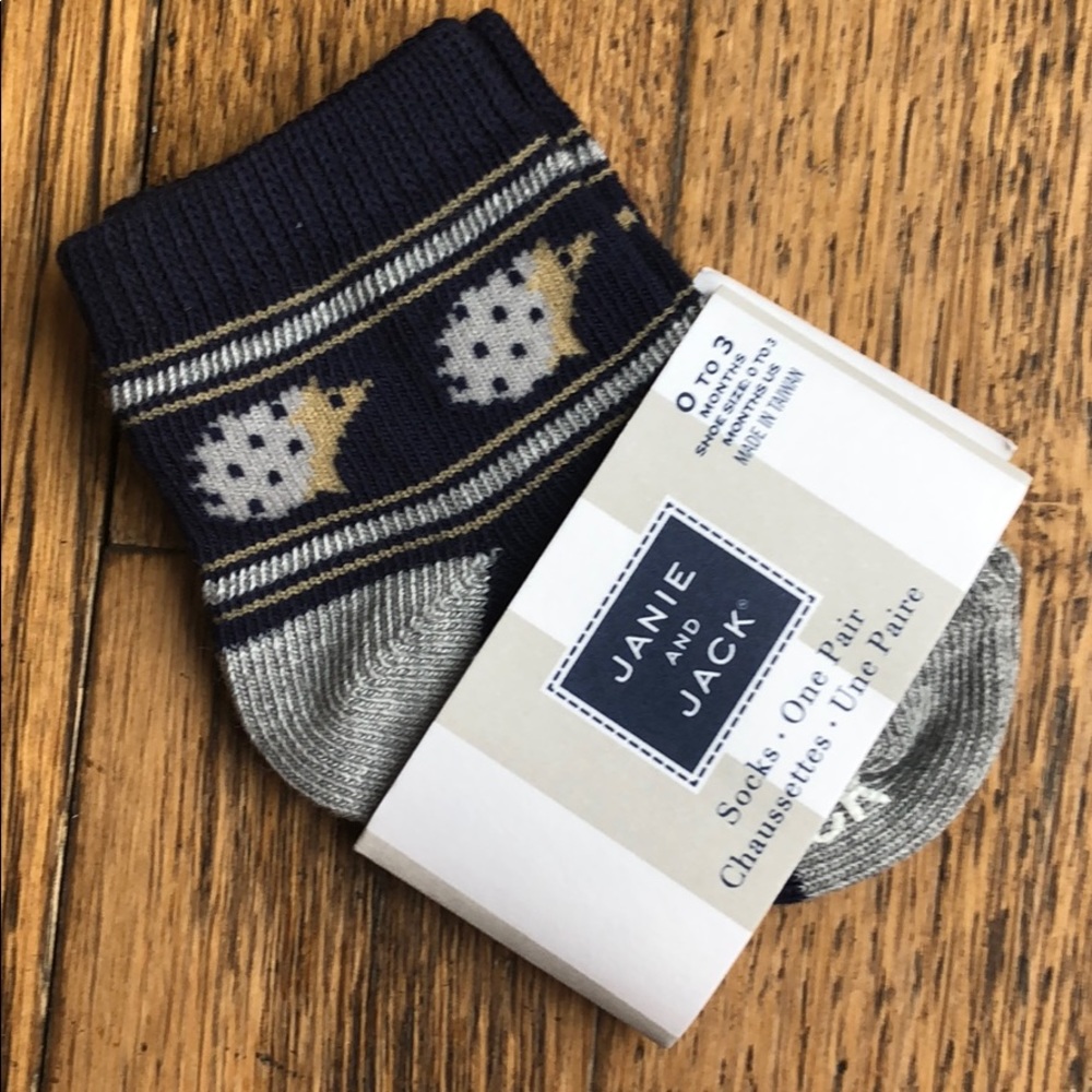 Janie and Jack Hedgehog Baby Socks 0-3 months